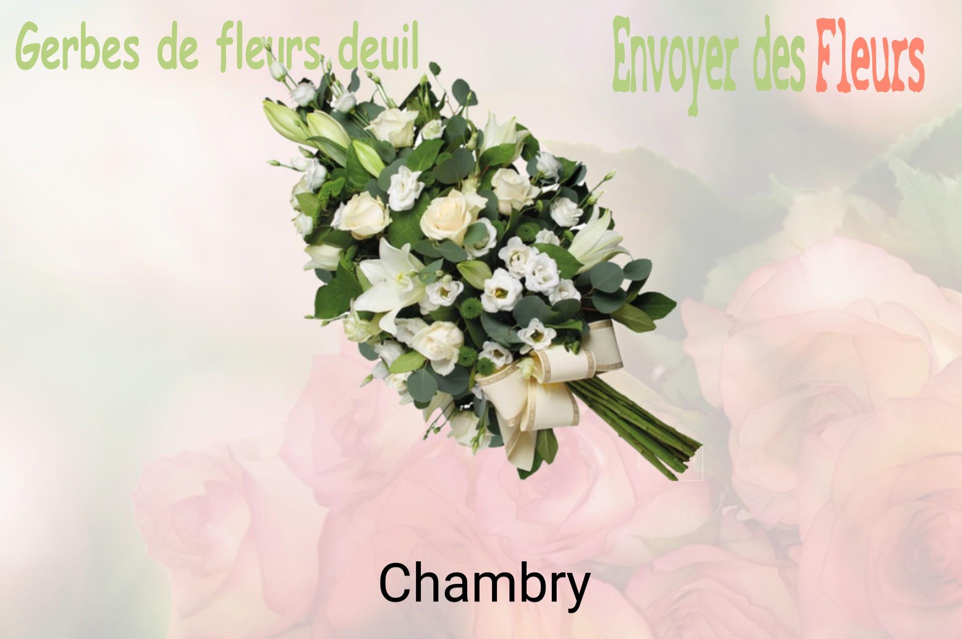 Gerbe de fleurs de deuil livrée à Chambry